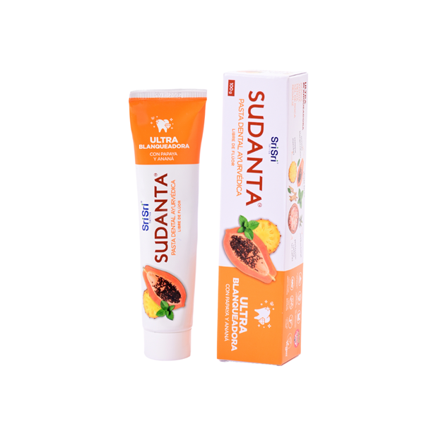 Producto - Pasta Dental Ayurvédica Libre de Fluor Ultra Blanqueadora - Sri Sri Tattva