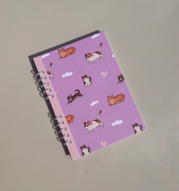 Producto - Cuaderno Gatitos Rosa 50hjs Rayadas