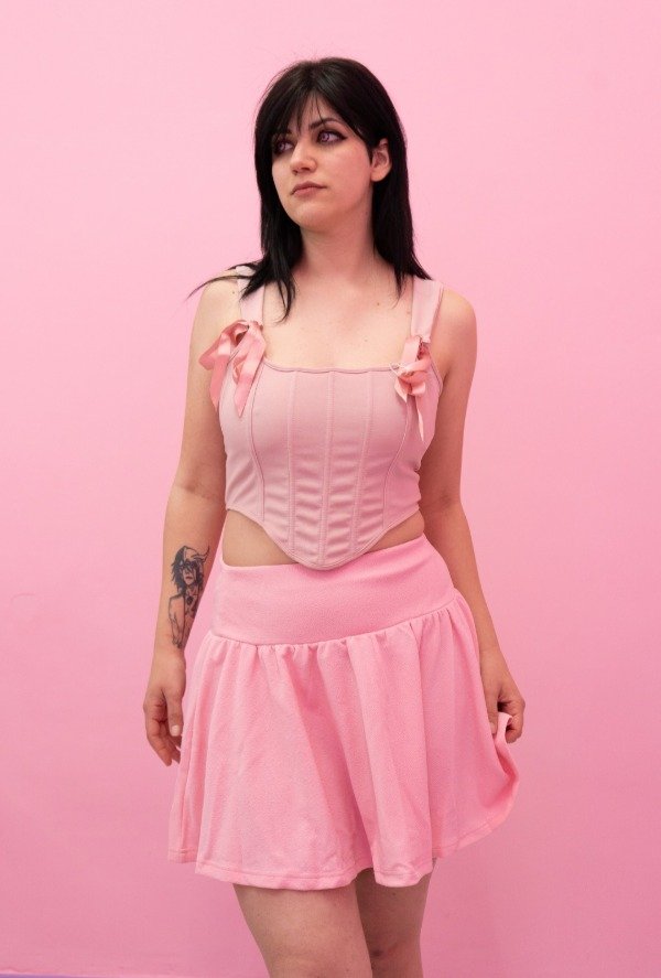 Producto - Falda Tricota Rosa - 0