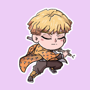 Producto - Stickers en Vinilo - Demon Slayer - Zenitsu