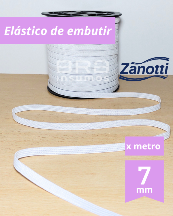 Producto - Elástico de Embutir Juiz 7 de Zanotti - Blanco (x Metro)