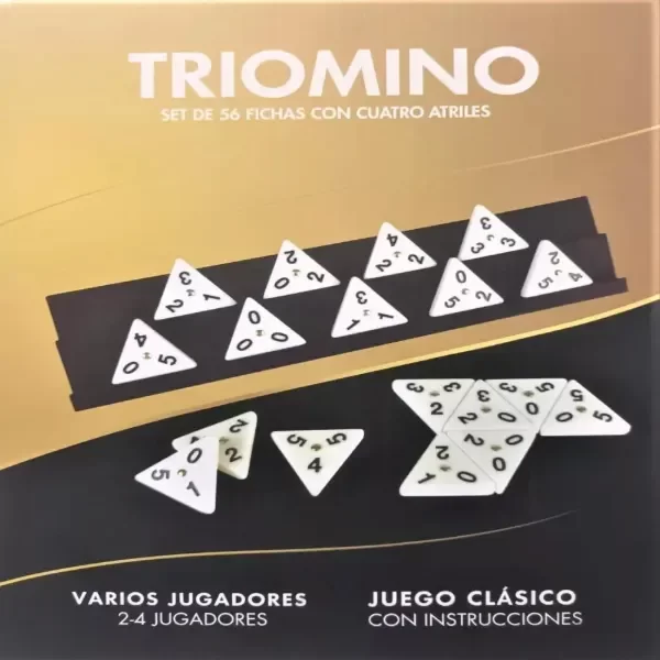Producto - Juego Triomino 56 Fichas Con Atriles Bisonte