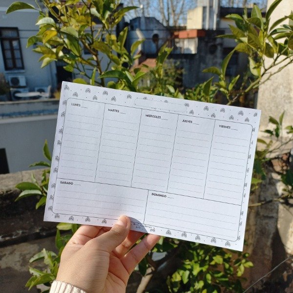Producto - PLANNER SEMANAL MODELO BYN