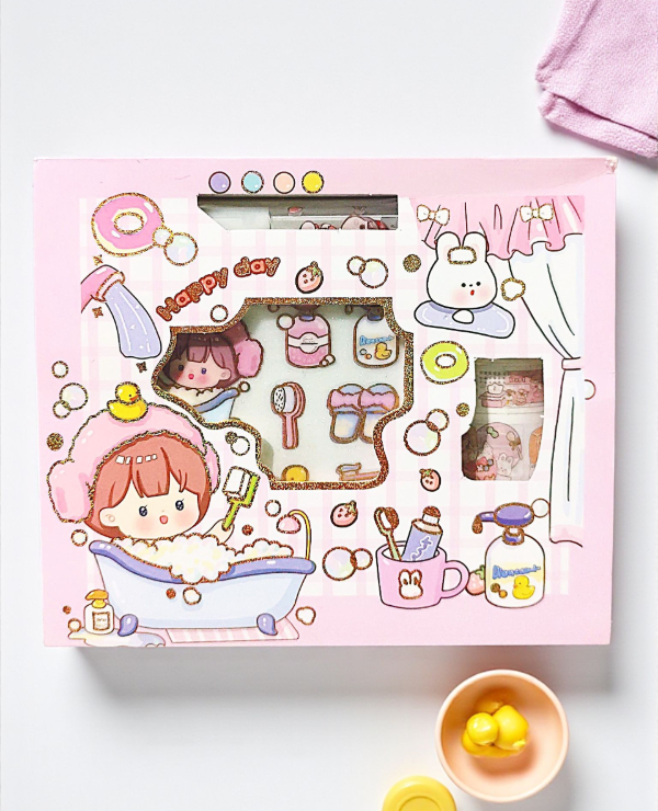 Producto - Caja Cute de Washi Tapes + Stickers + Cutter #3