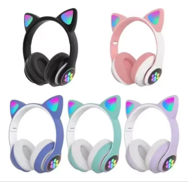 Producto - Audífonos Inalámbricos Bluetooth LED Rgb CAT Orejas Gato STN-28 - 1