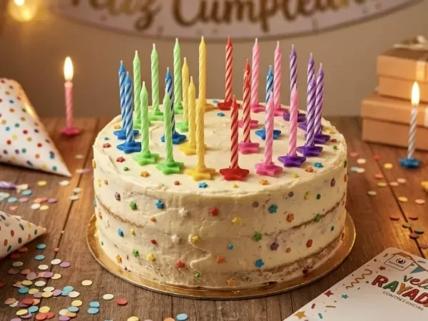 Producto - Vela Cumple Rayadas x 24 unidades