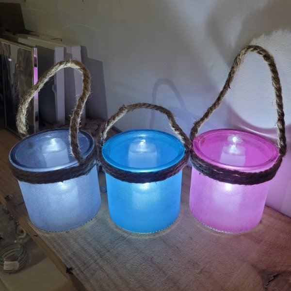 Producto - PORTA VELA DE VIDRIO COLOR