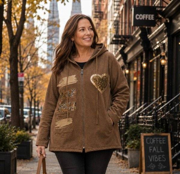 Producto - Gamulan Super Premium Moda Italiana - Gamuzado Pielcita 130 cm Corazon Chocolate