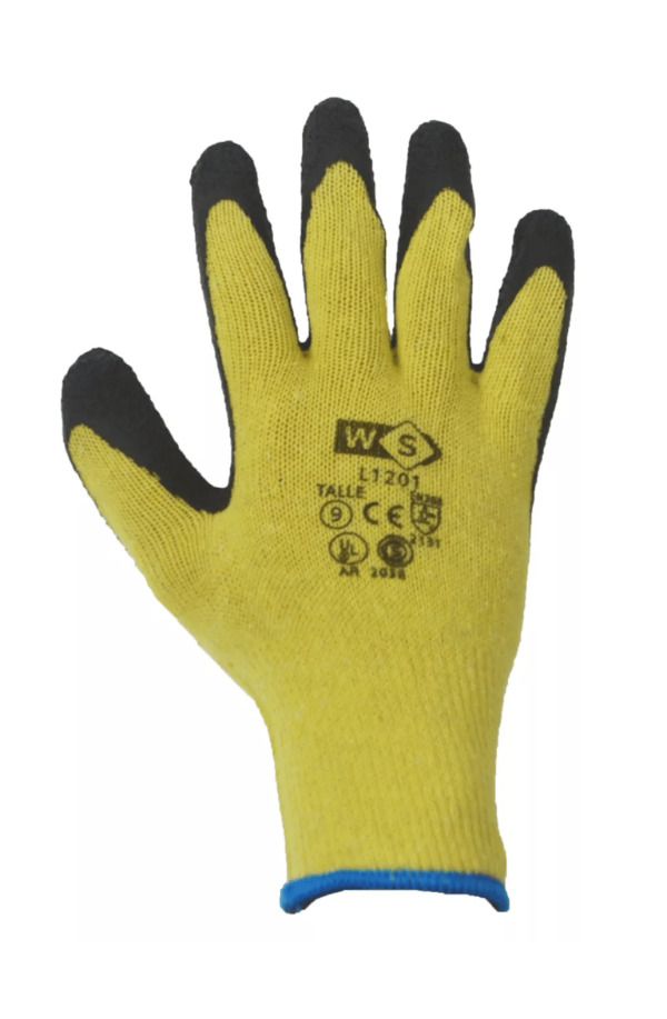 Producto - Guante de algodón y poliéster G10, bañado en látex texturado - L1201 WS