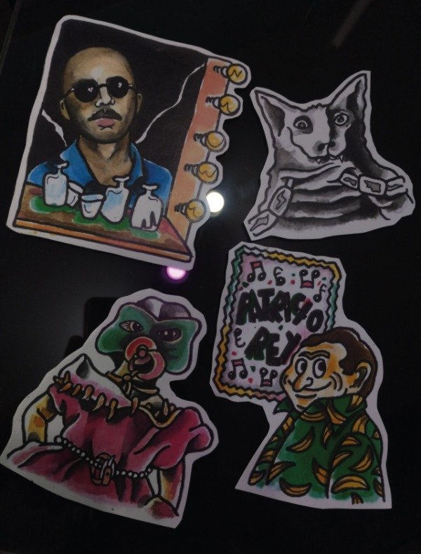 Producto - Stickers PATRICIO DISCO SHOW - Set x 4