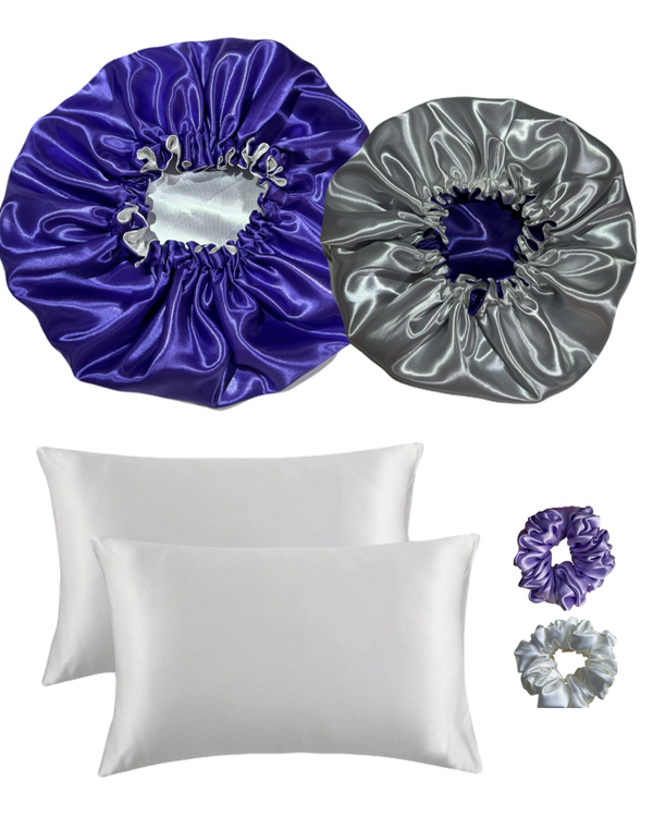 Producto - Set Antifrizz Gorro reversible Fundas X2 Y scrunch