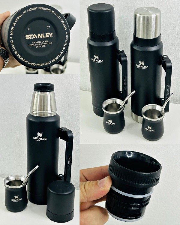 Producto - TERMO CON MATE PERLADO NEGRO