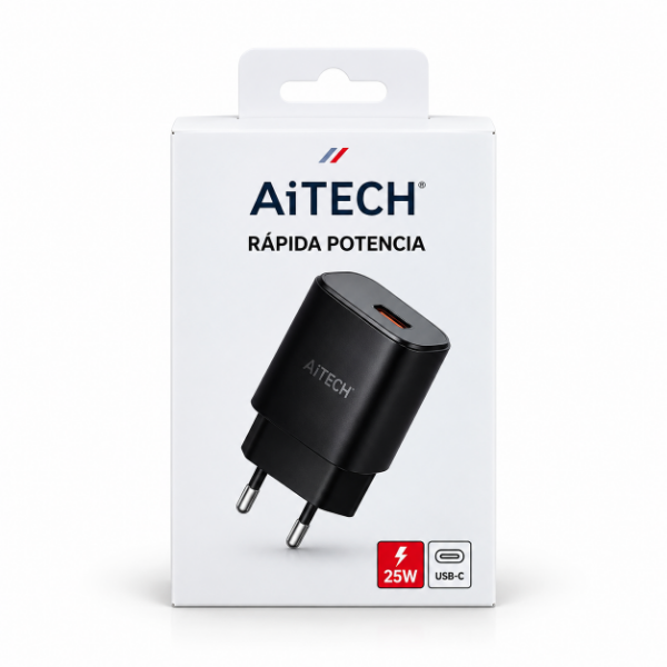 Producto - AITECH 25W - Cargador USB-C negro - 0