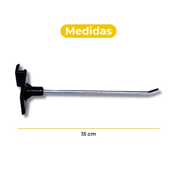 Producto - Ganchos blisteros 15 cm negro