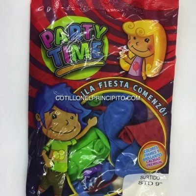 Producto - Globo Liso 9" Surtido x50 Unidades Party Time