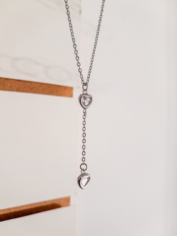 Producto - Collar Corbatero Dos Cubics Corazones