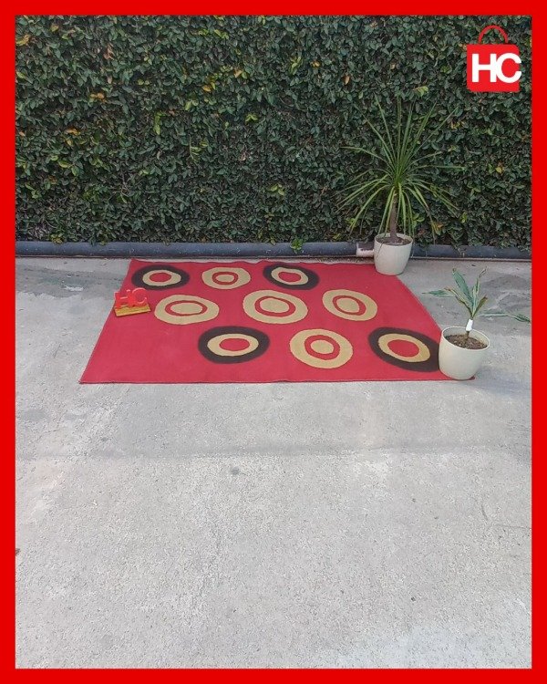 Producto - Alfombra de living / dormitorio con diseño de círculos geométricos - 0