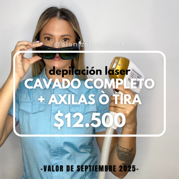 Producto - 1 sesion de  cavado completo + tira o axilas - VALOR SEPTIEMBRE