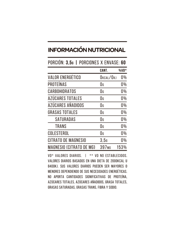 Producto - CITRATO DE MAGNESIO 210 GRS. - STAR NUTRITION - 3