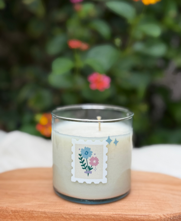 Producto - Vela Flower Stamp- blanca