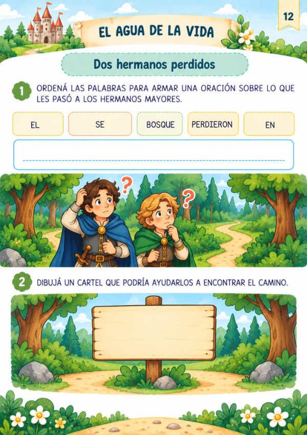 Producto - EL AGUA DE LA VIDA: Cuadernillo de comprensión lectora y escritura - 6