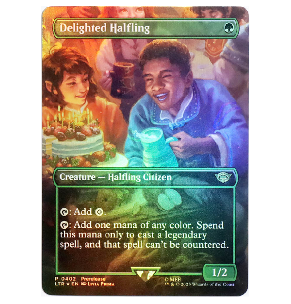 Producto - Magic Lord of the Rings Delighted Halfling Foil P0402