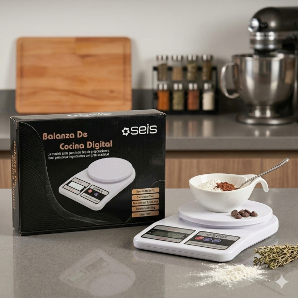 Producto - BALANZA DE COCINA DIGITAL SEIS