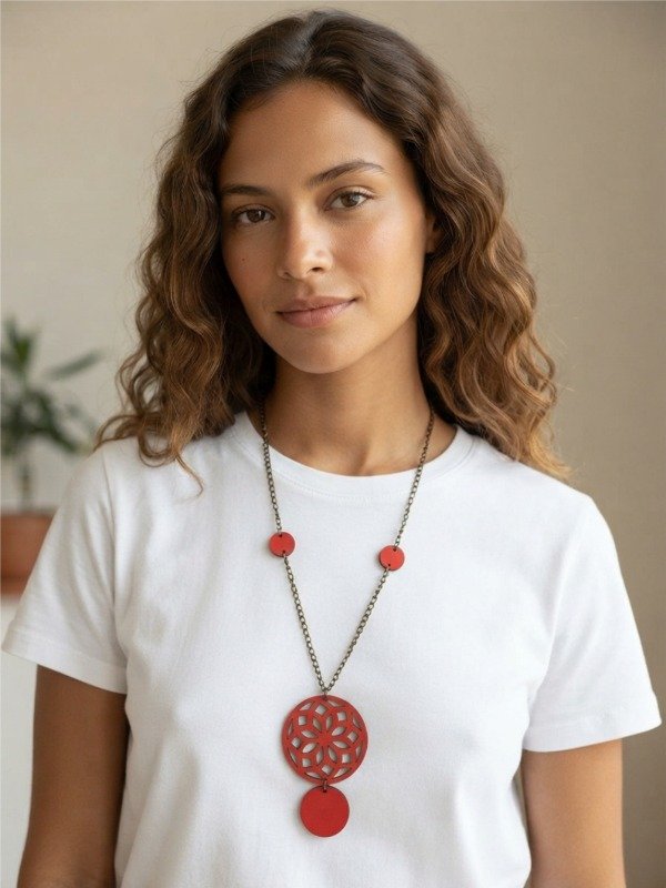 Producto - Collar Mandala / Rojo Fuego - 1