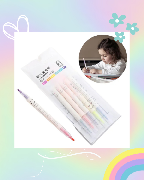 Producto - Resaltadores Finos Doble Punta 12 Colores
