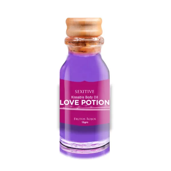 Producto - MINI ACEITE COMESTIBLE LOVE POTION FRUTOS ROJOS 15 GR