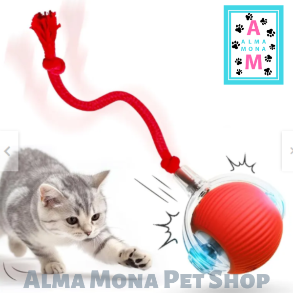 Producto - JUGUETE PARA GATO PELOTA INTERACTIVA CON CUERDA Y MOVIMIENTO