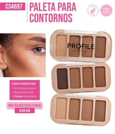 Producto - Paleta de contorno en polvo Profile PINK 21