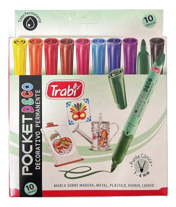 Producto - Marcador Trabi Pocket Deco X 10 TR1996 - 0