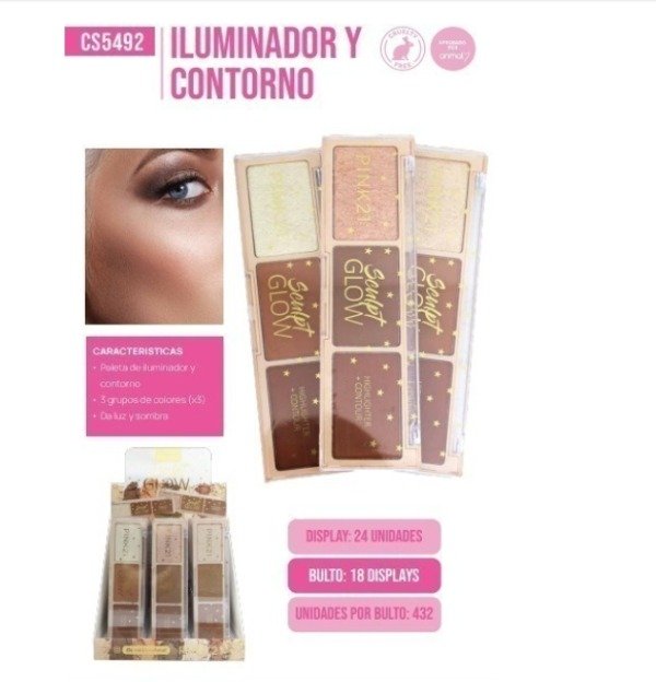 Producto - Iluminador + Contorno pink 21