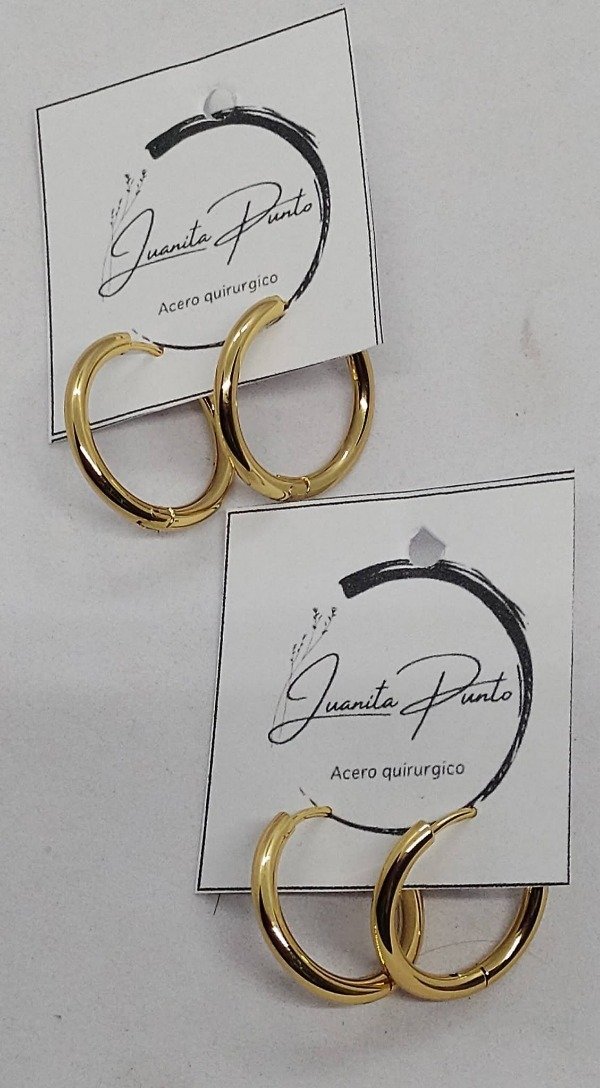 Producto - Aros dorados cierre clip