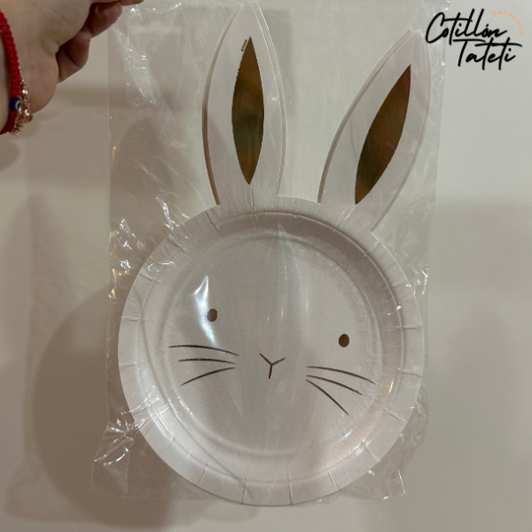 Producto - PLATP BUNNY OREJAS - 6 UNIDADES