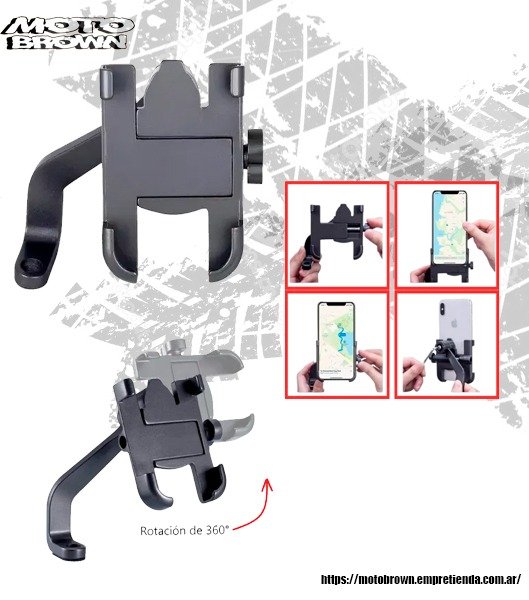 Producto - Soporte de Celular Aluminio Moto en Espejo