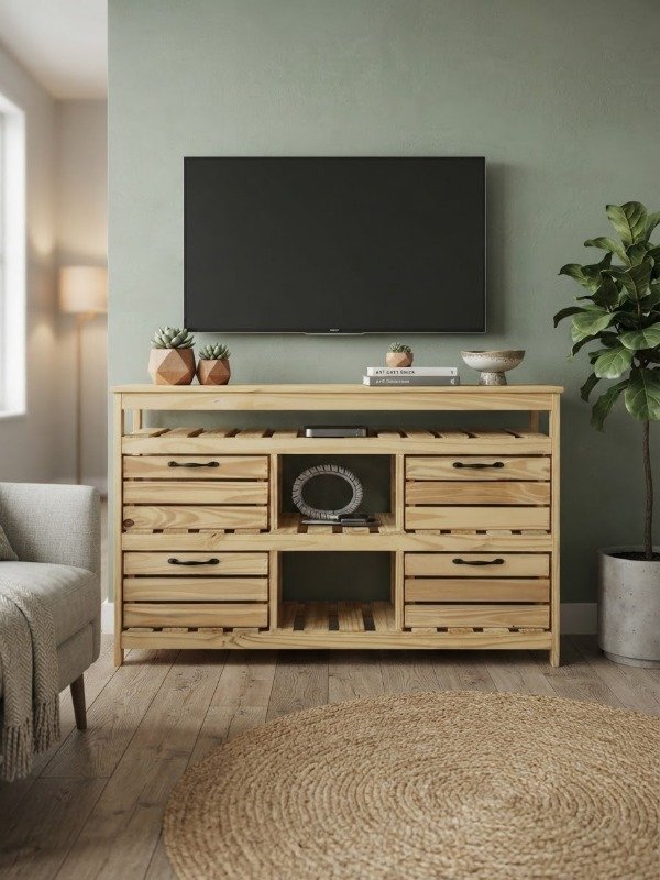Producto - Rack tv con Cajones Madera x 4 - 150cm - 0