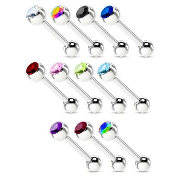 Producto - Barra Lengua Strass Colores