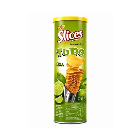 Producto - Papas Fritas Tubo sabor Lima x90grs (Slices)