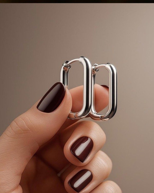 Producto - Aros de Plata 925 - Rectángulos inflados