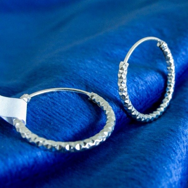 Producto - Aros Argollas Facetadas 17MM