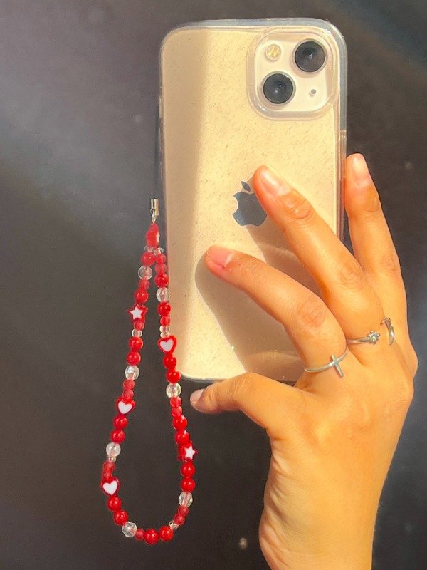 Producto - PHONE STRAP ESTRELLAS ROJO