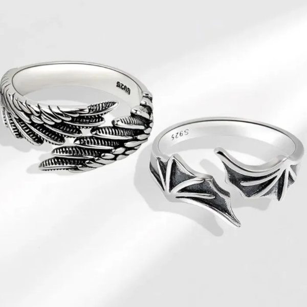 Producto - Par de anillos para compartir Angel y Demonio