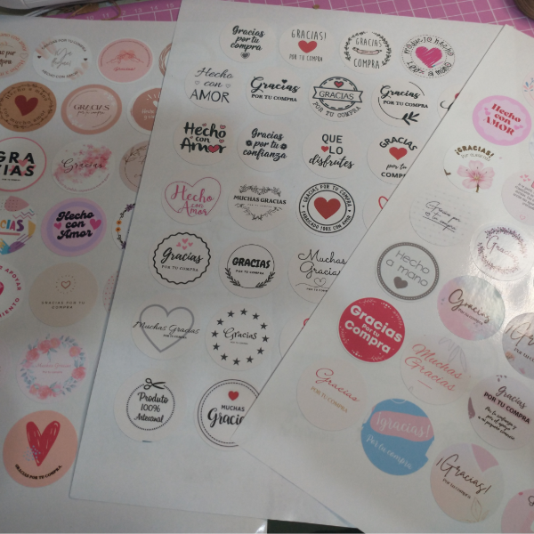 Producto - Stickers Personalizados para tu emprendimiento. (Plancha A4) - 3