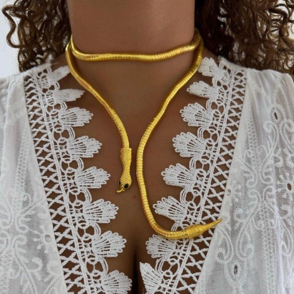 Producto - COLLAR DORADO SNAKE FLEXIBLE