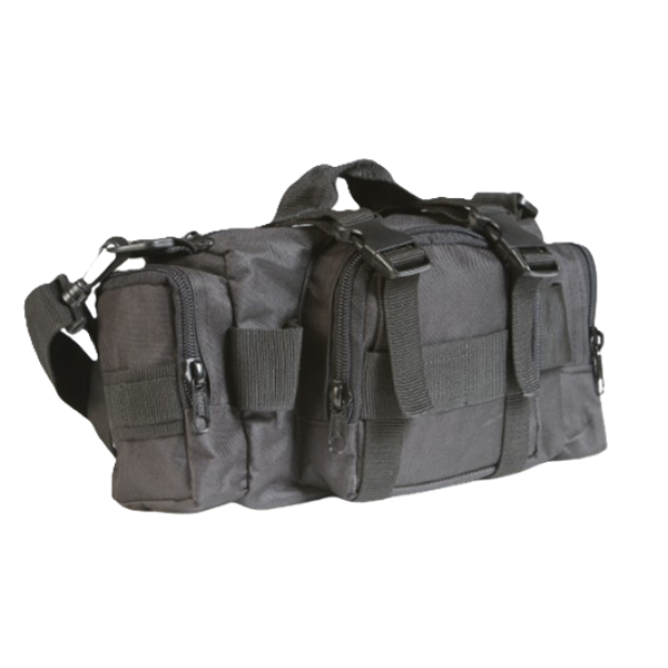 Morral riñonera Woodpack Blackops negra