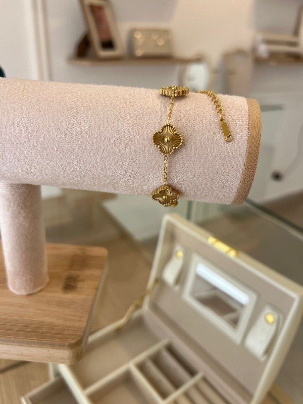 Producto - Pulsera trebol Acero dorado