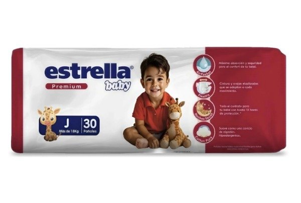 Producto - Pañal Estrella Premium talle J x30u