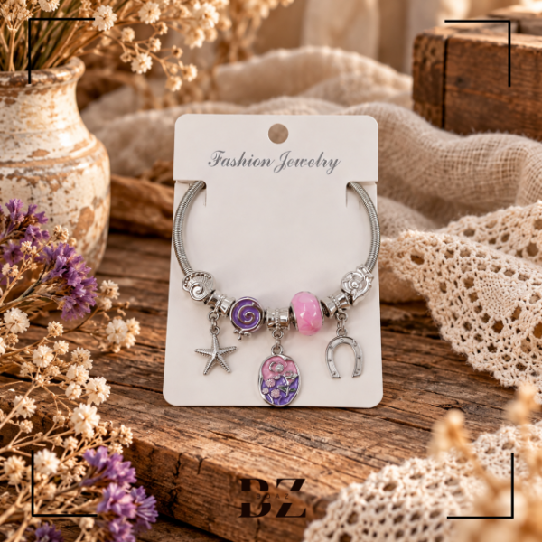 Producto - PULSERA ELASTICA TIPO PANDORA C/DIJE X PCS - 2167-11 - 2